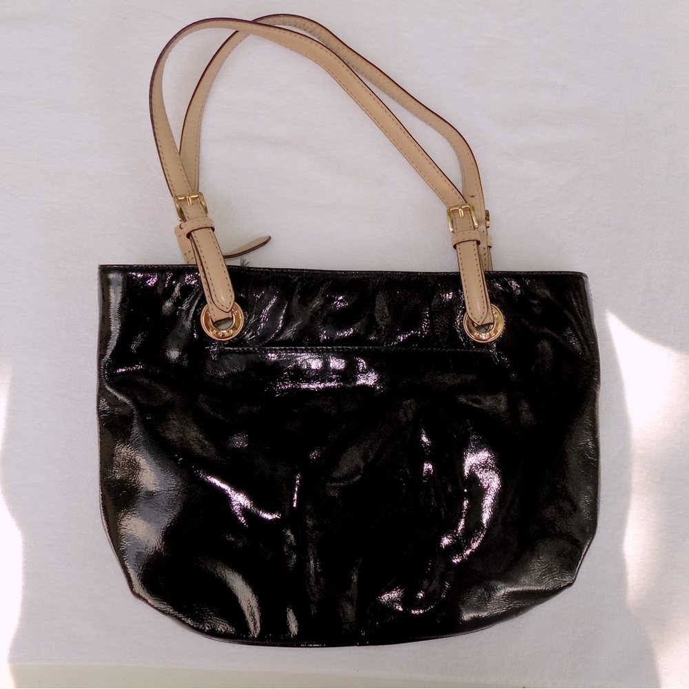 Black Patent Leather Michael Kors Shoulder Bag